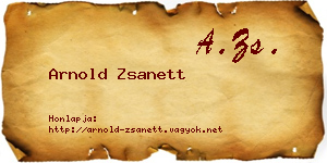 Arnold Zsanett névjegykártya